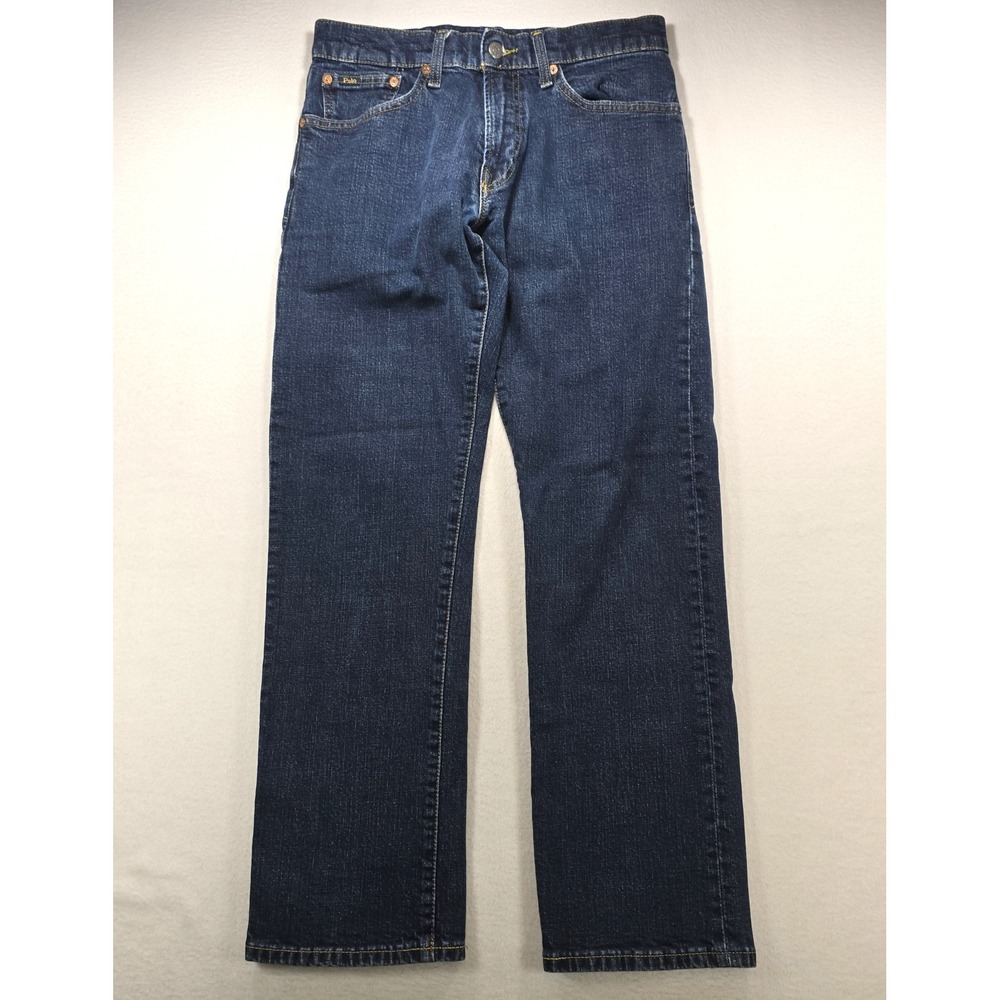 Polo Ralph Lauren Mens 30x30 Straight Leg Jeans Dark Wash Blue Denim